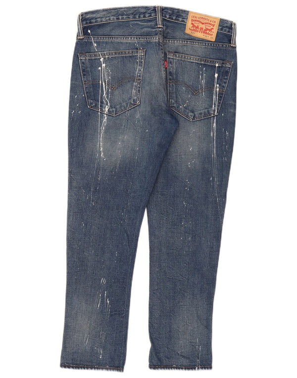Levi's Womens 527 Distressed Slim Jeans W32 L28 Blue Cotton