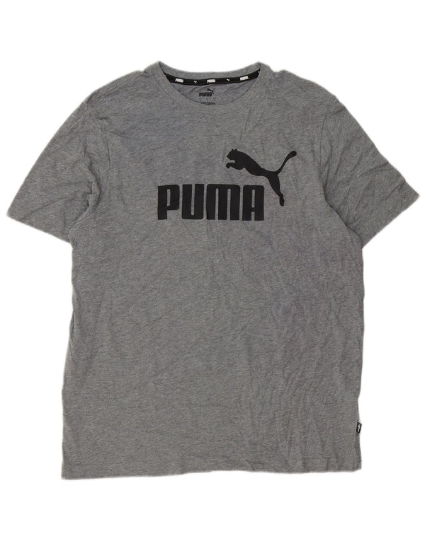 Puma Mens Graphic T-Shirt Top Large Grey
