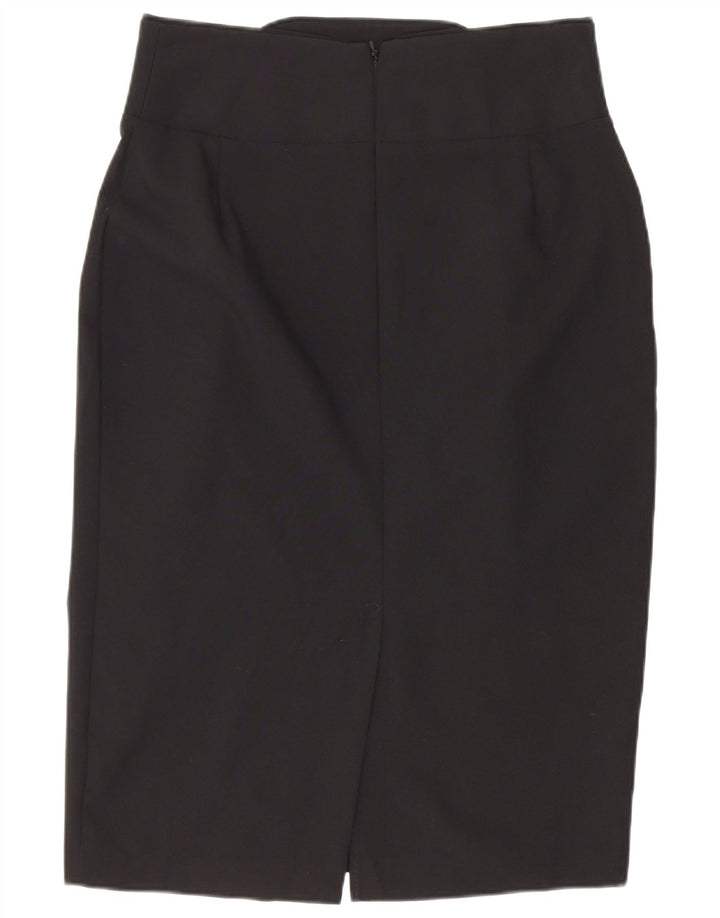 Marks & Spencer Womens Pencil Skirt UK 10 Small W26 Black Polyester