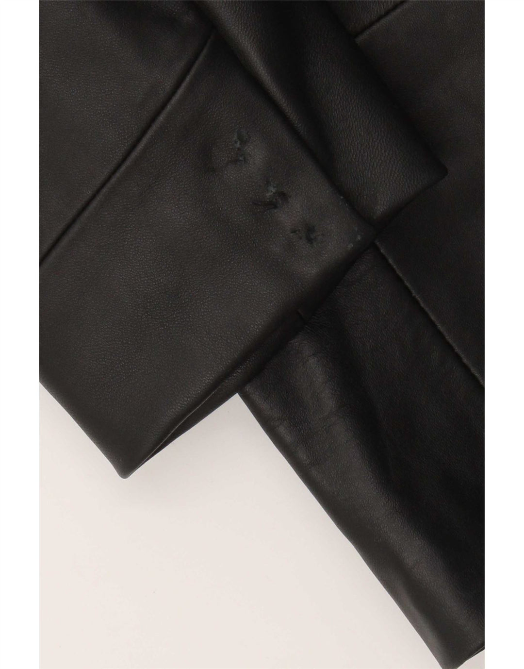 Vintage Mens 3 Button Leather Blazer Jacket IT 52 XL Black