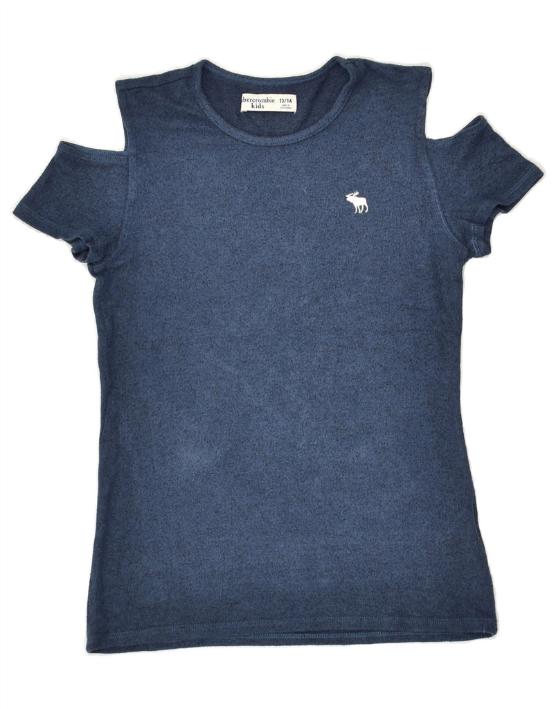 ABERCROMBIE & FITCH Girls T-Shirt Top 13-14 Years Navy Blue Flecked Cotton | Vintage Abercrombie & Fitch | Thrift | Second-Hand Abercrombie & Fitch | Used Clothing | Messina Hembry 