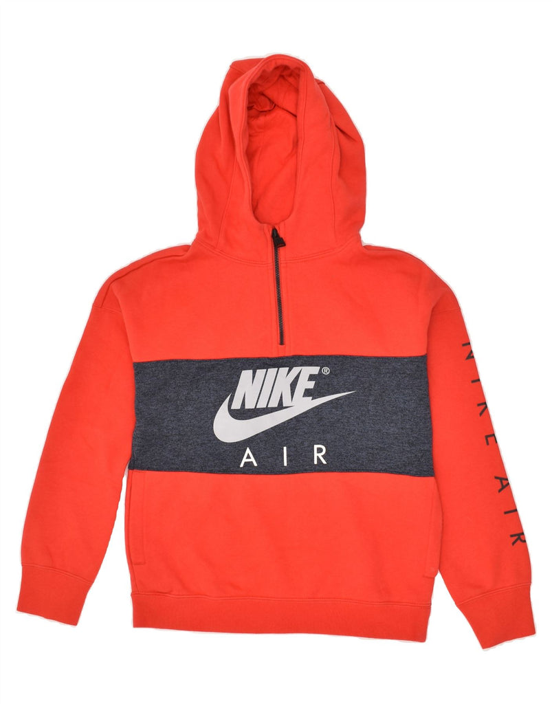 NIKE Boys Graphic Zip Neck Hoodie Jumper 12-13 Years Large  Red | Vintage Nike | Thrift | Second-Hand Nike | Used Clothing | Messina Hembry 