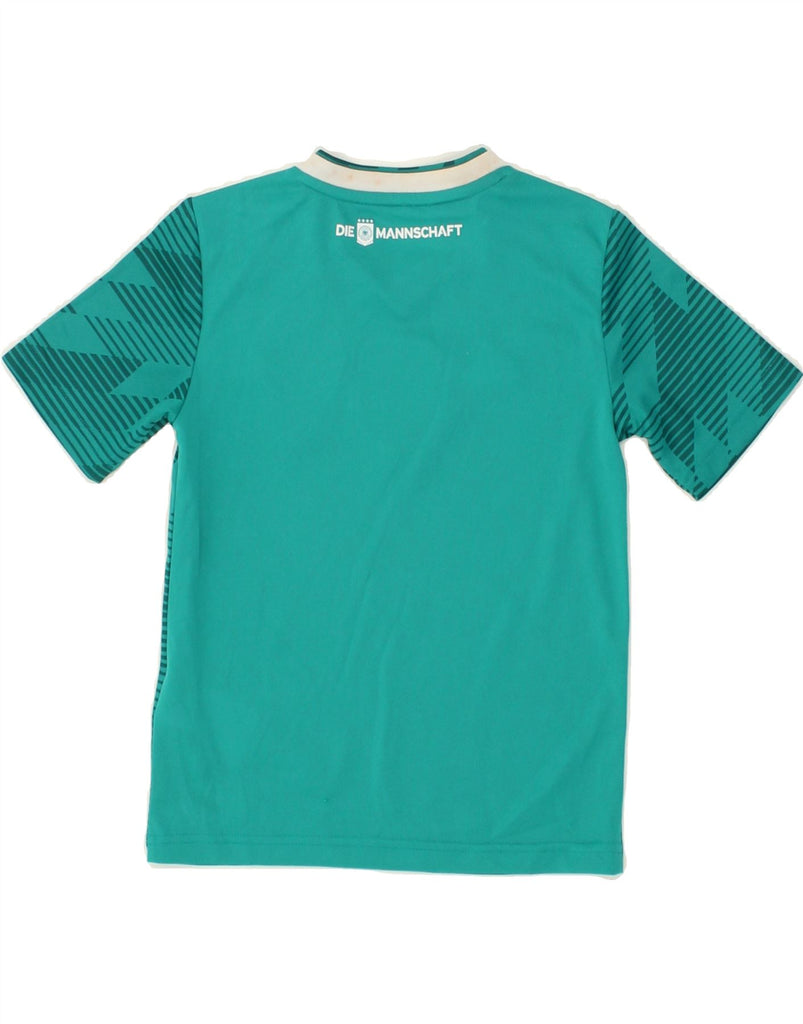 ADIDAS Boys T-Shirt Top 7-8 Years XS Green Polyester | Vintage Adidas | Thrift | Second-Hand Adidas | Used Clothing | Messina Hembry 