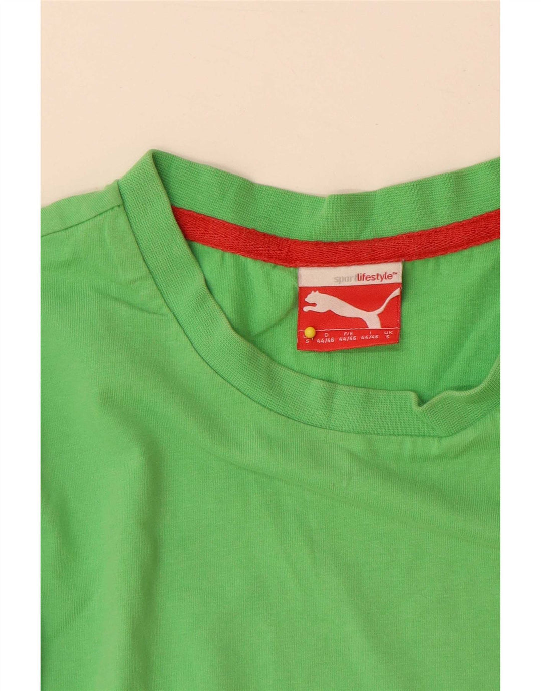 Puma Mens T-Shirt Top Small Green Cotton
