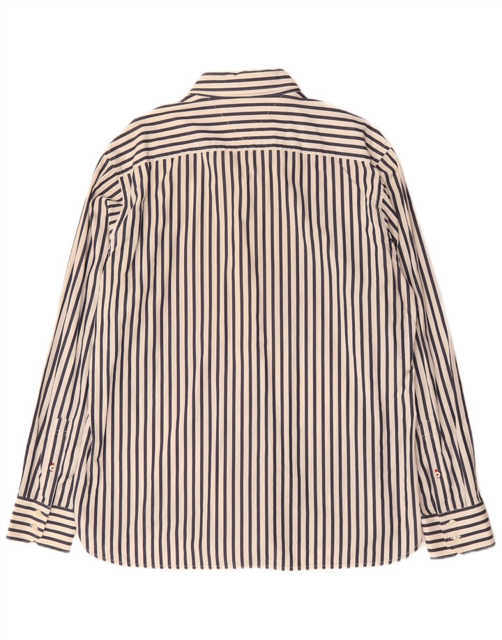 Tommy Hilfiger Mens Shirt XL White Striped Cotton