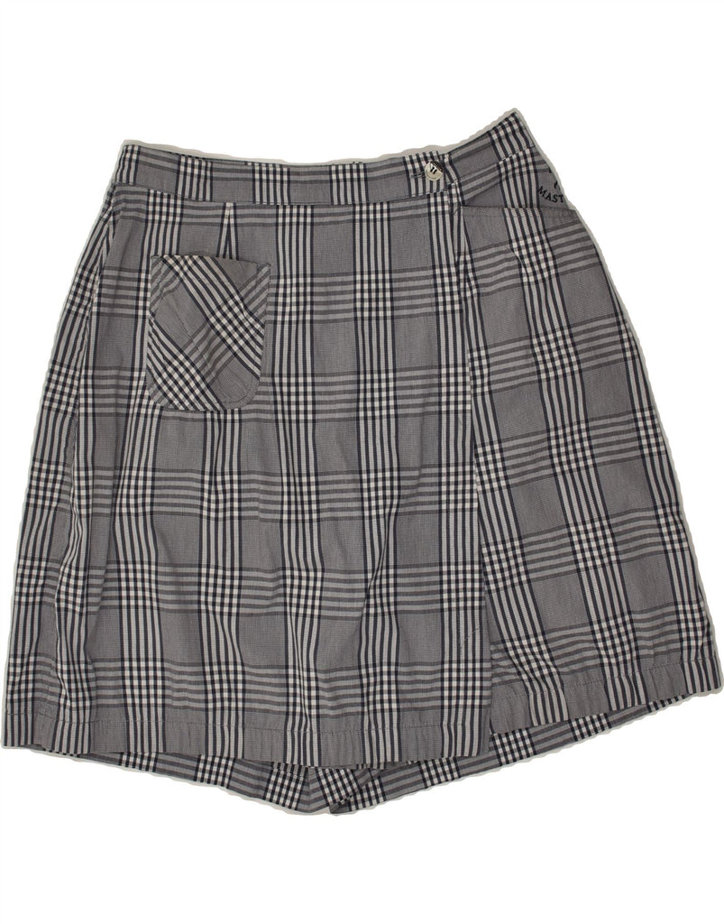 MASTER Womens Golf Skirt IT 48 XL  W36 Grey Plaid Cotton | Vintage Master | Thrift | Second-Hand Master | Used Clothing | Messina Hembry 