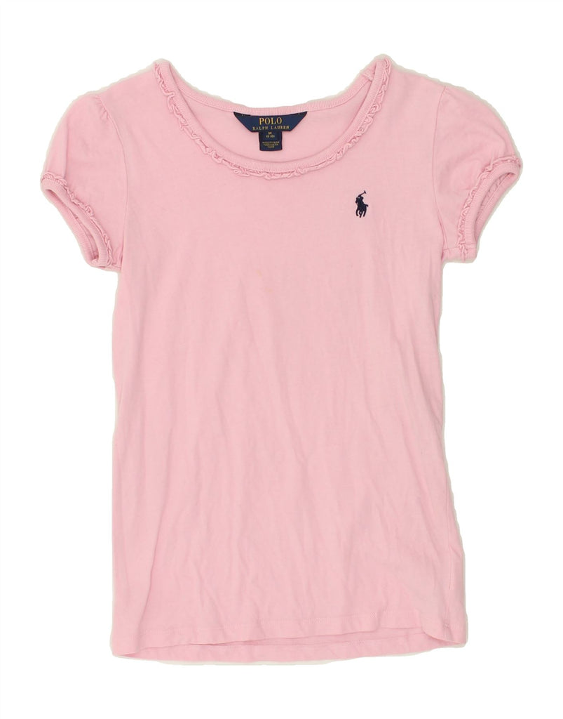 POLO RALPH LAUREN Girls T-Shirt Top 8-9 Years Medium Pink Cotton | Vintage Polo Ralph Lauren | Thrift | Second-Hand Polo Ralph Lauren | Used Clothing | Messina Hembry 