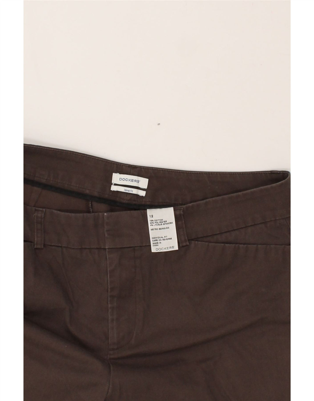 DOCKERS Womens Casual Shorts US 12 Large W32  Brown Cotton Vintage Dockers and Second-Hand Dockers from Messina Hembry 