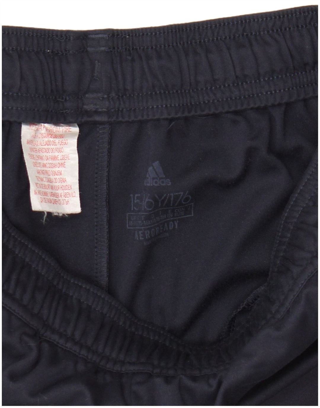 Adidas Boys Aeroready Graphic Sport Shorts 15-16 Years  Navy Blue Polyester