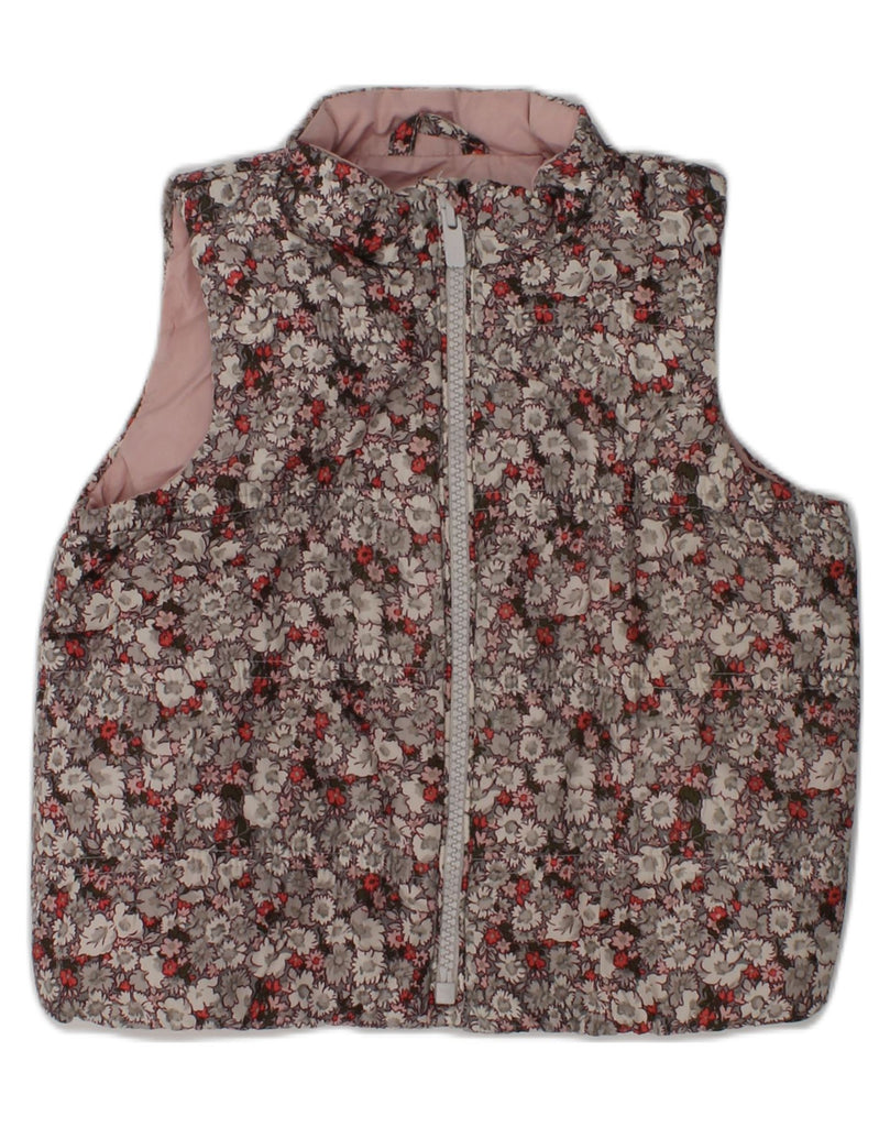 GAP Baby Girls Gilet 18-24 Months Pink Floral Polyester | Vintage Gap | Thrift | Second-Hand Gap | Used Clothing | Messina Hembry 