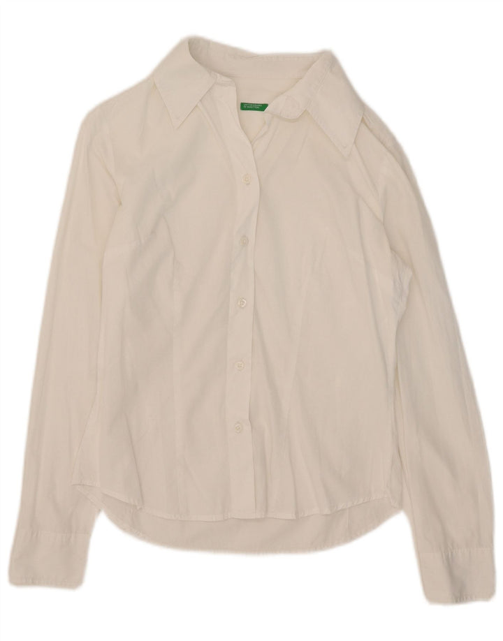 Benetton Womens Shirt UK 12 Medium White