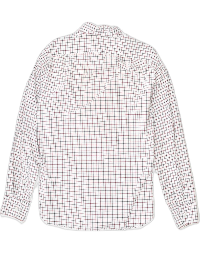 J. CREW Mens Slim Fit Shirt Small White Check Cotton | Vintage | Thrift | Second-Hand | Used Clothing | Messina Hembry 