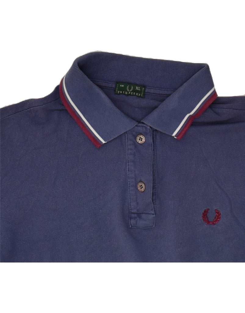 FRED PERRY Girls Polo Shirt 15-16 Years XL  Navy Blue | Vintage Fred Perry | Thrift | Second-Hand Fred Perry | Used Clothing | Messina Hembry 