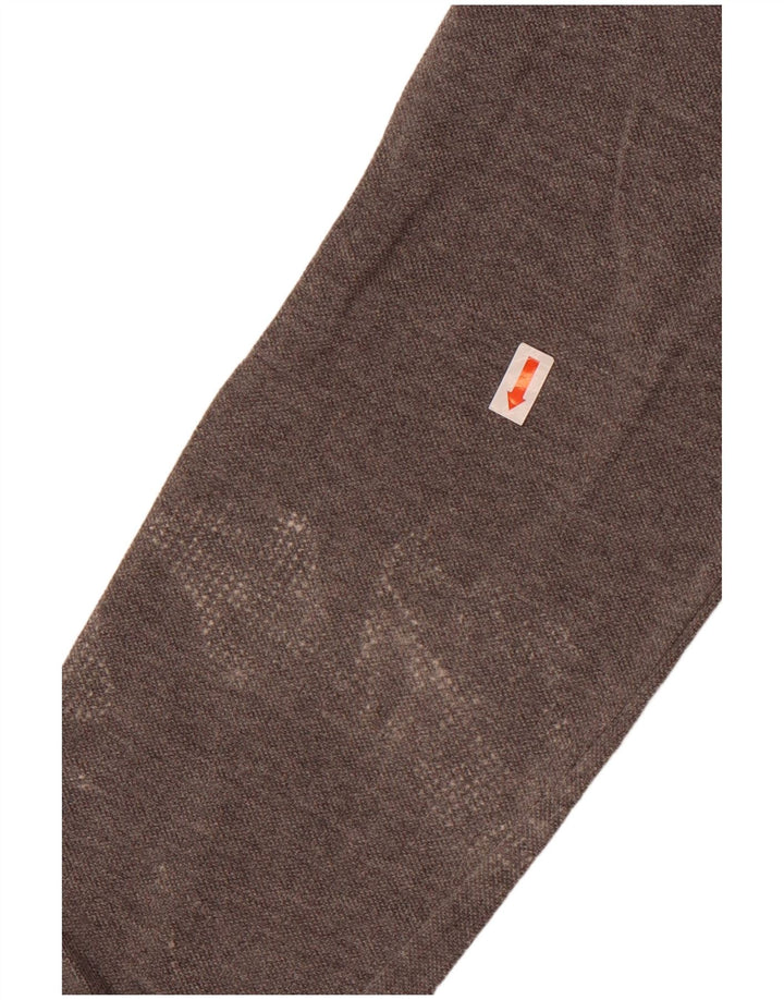 Lacoste Mens Long Sleeve Polo Shirt Size 4 Medium Grey Cotton