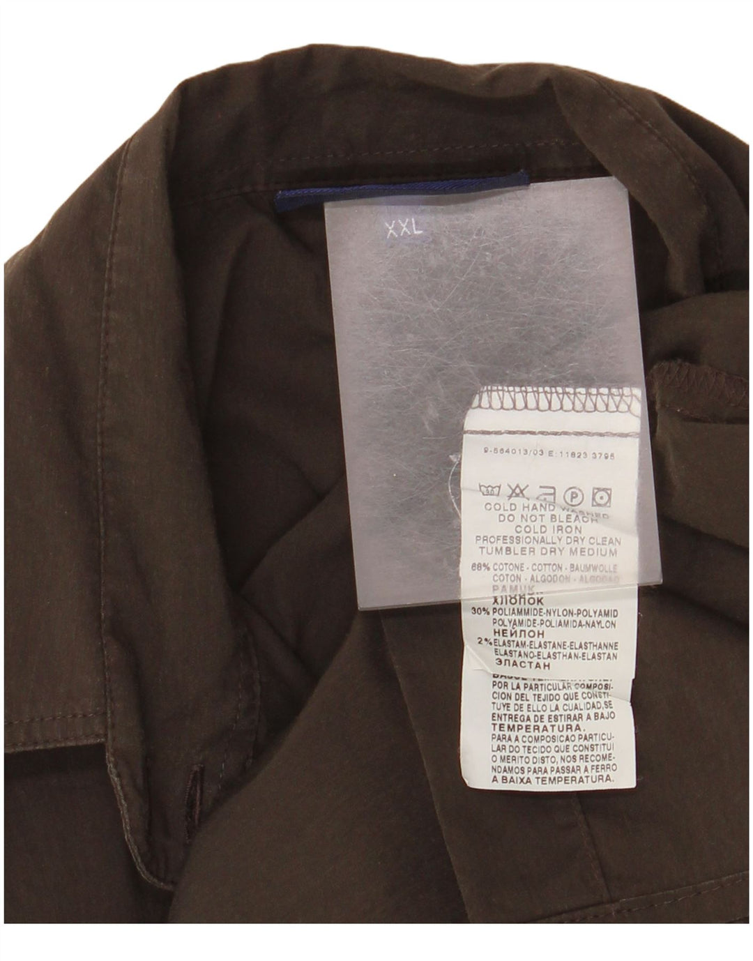 TRUSSARDI JEANS Womens Shirt UK 20 2XL Brown Cotton