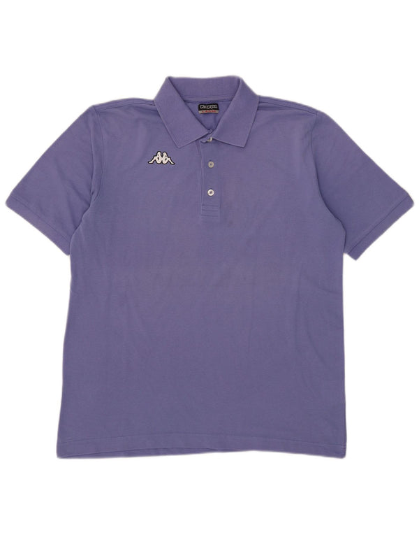 Kappa Mens Polo Shirt Large Blue Cotton