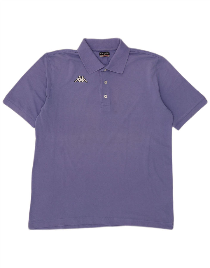 Kappa Mens Polo Shirt Large Blue Cotton
