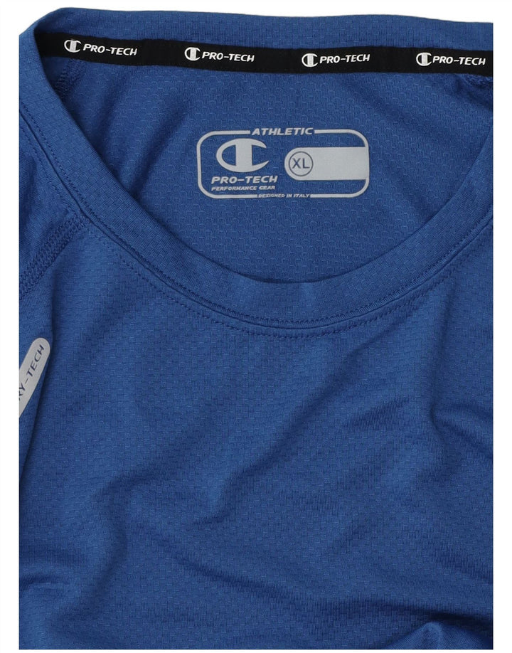 Champion Mens T-Shirt Top XL Blue