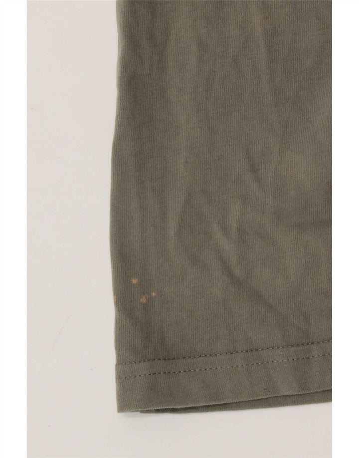 Jack Wills Mens Relaxed Fit T-Shirt Top Medium Khaki Cotton