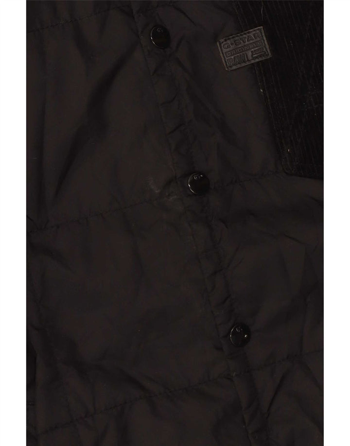 G-Star Mens Padded Jacket UK 44 2XL Black Cotton