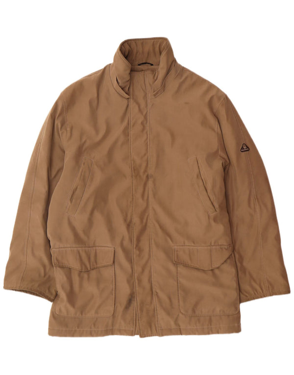 Navigare Mens Utility Jacket UK 46 3XL Brown Polyester