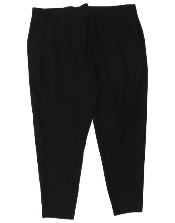 Zara Womens Tapered Casual Trousers Small W27 L25 Black Polyester
