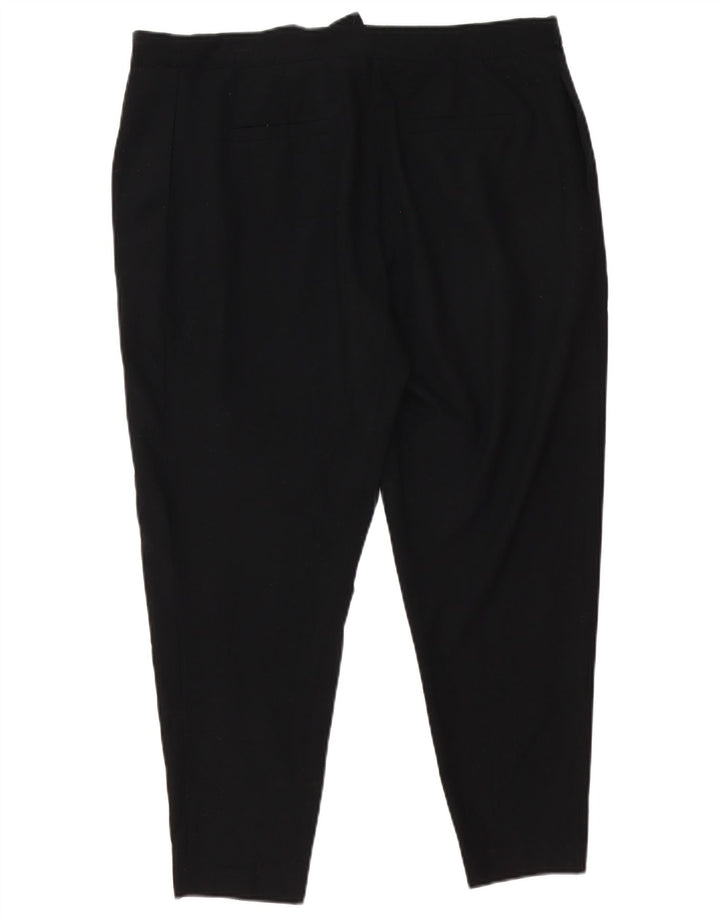 Zara Womens Tapered Casual Trousers Small W27 L25 Black Polyester