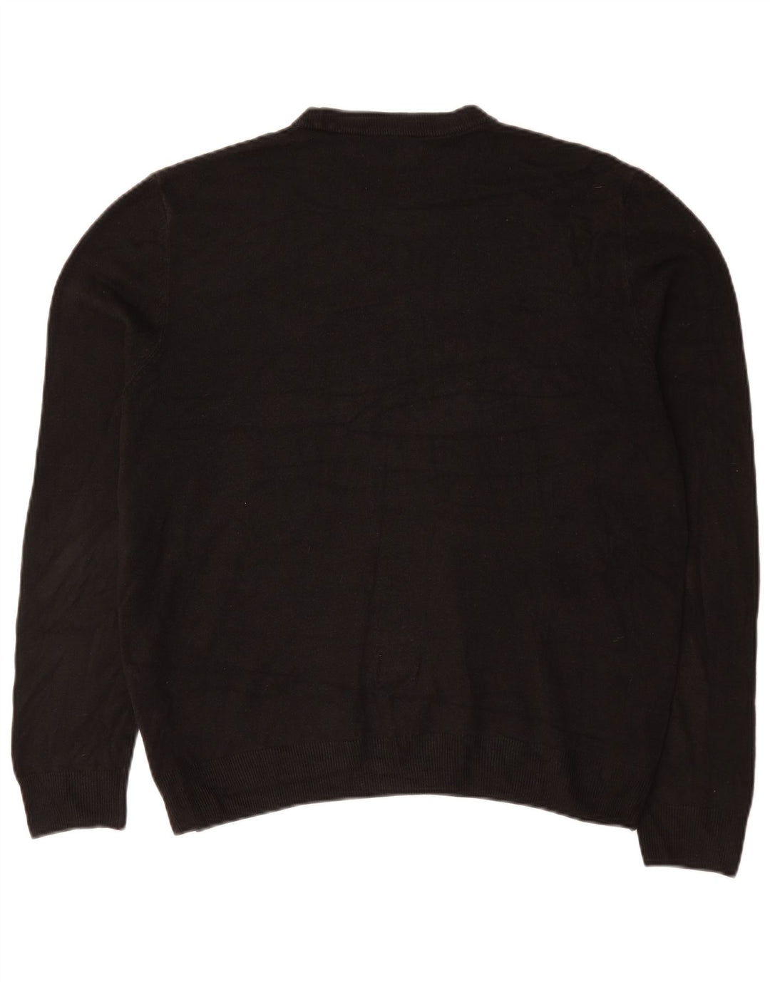 Marks & Spencer Mens Crew Neck Jumper Sweater XL Black Acrylic