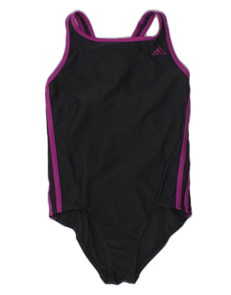 ADIDAS Girls Swimwear 11-12 Years Black Nylon | Vintage Adidas | Thrift | Second-Hand Adidas | Used Clothing | Messina Hembry 