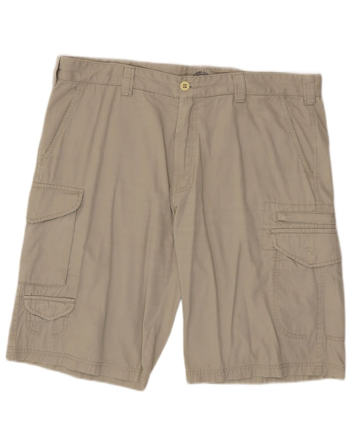 VINTAGE Mens Cargo Shorts IT 56 3XL W40 Beige