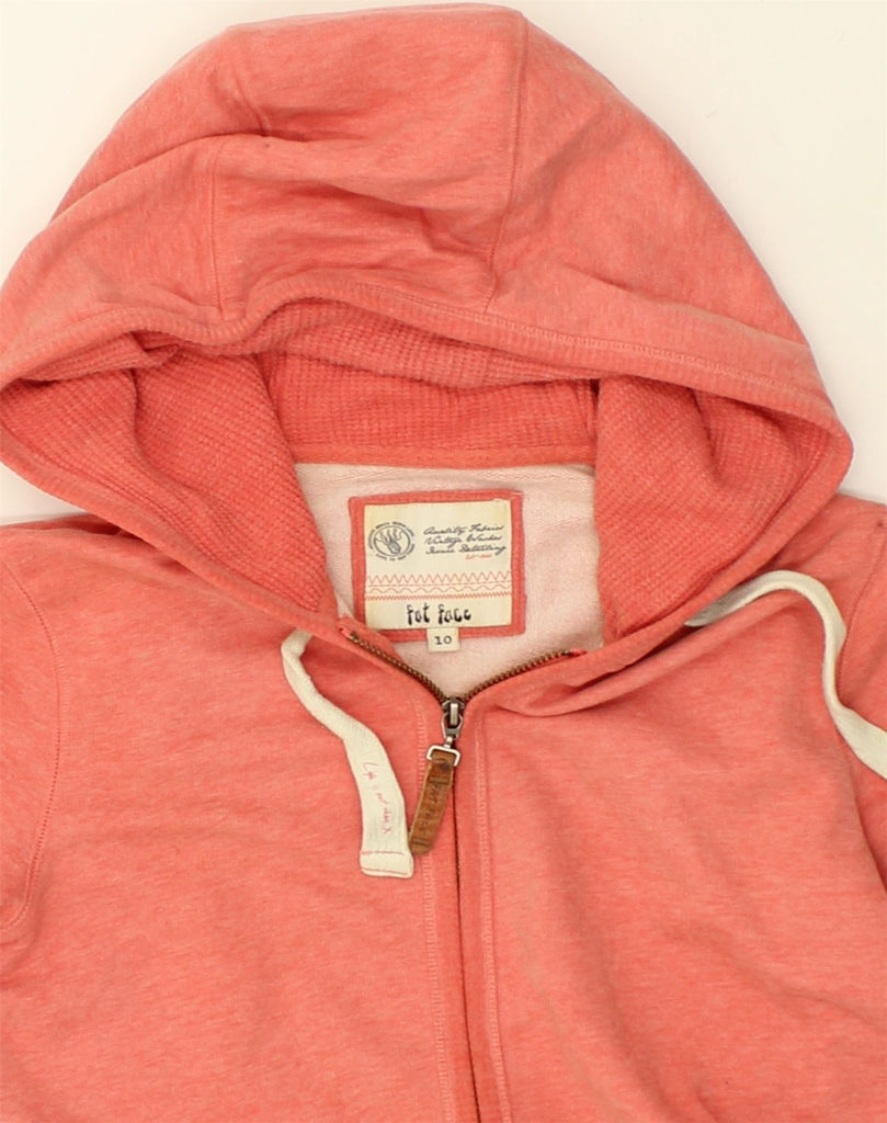 FAT FACE Womens Zip Hoodie Sweater UK 10 Small Red Cotton | Vintage Fat Face | Thrift | Second-Hand Fat Face | Used Clothing | Messina Hembry 