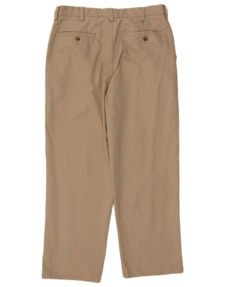 IZOD Mens Pegged Chino Trousers W32 L30 Beige Polyester