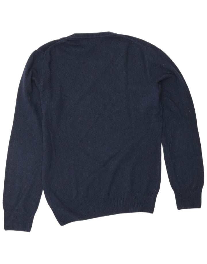 Guess By Marciano Mens V-Neck Jumper Sweater Medium Navy Blue