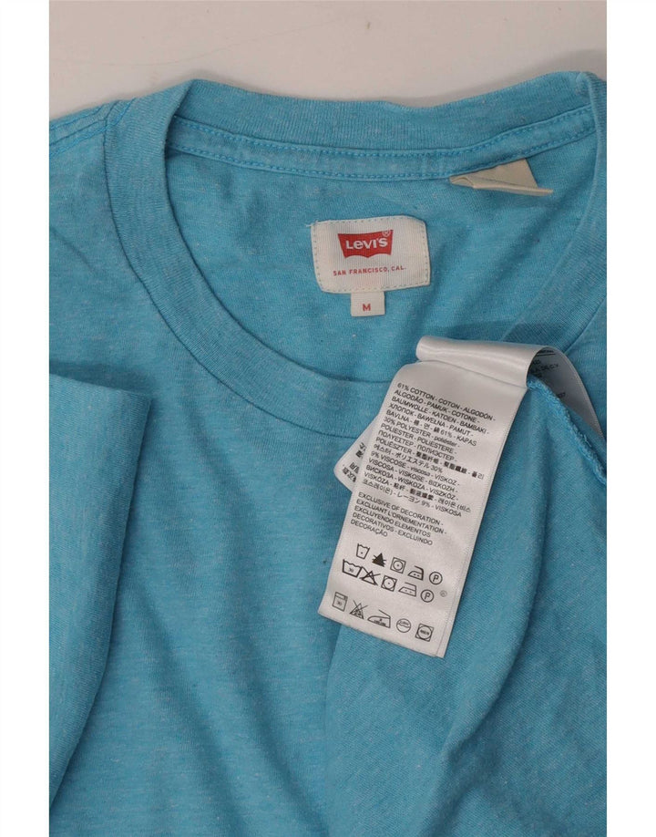 Levi's Mens T-Shirt Top Medium Blue Flecked Cotton