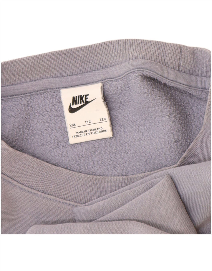 Nike Mens Hoodie Jumper 2XL Grey Cotton