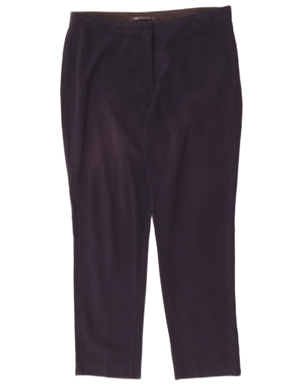 Marks & Spencer Womens Casual Trousers UK 12 Medium W32 L27 Navy Blue
