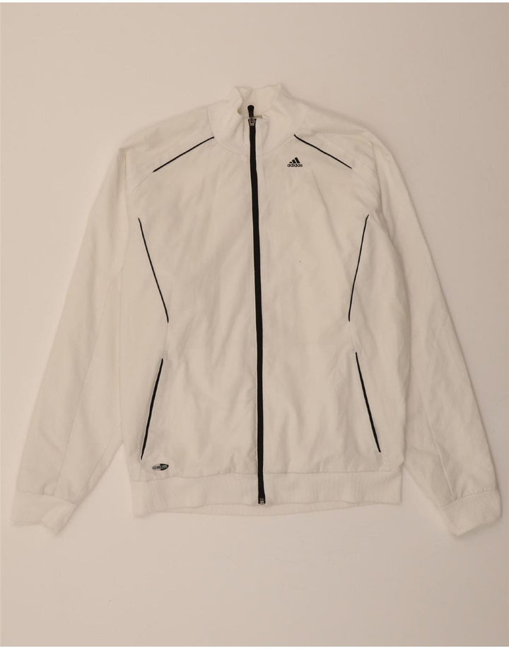 ADIDAS Mens Climalite Bomber Jacket UK 38 Medium White Polyester Vintage Adidas and Second-Hand Adidas from Messina Hembry 