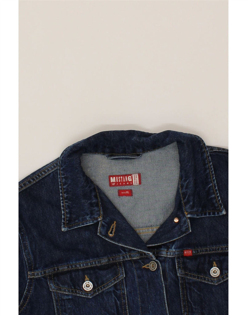 MUSTANG Womens Denim Jacket UK 18 XL Navy Blue Cotton Vintage Mustang and Second-Hand Mustang from Messina Hembry 