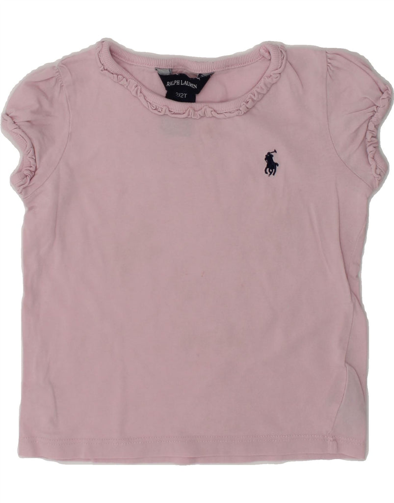 POLO RALPH LAUREN Baby Girls T-Shirt Top 18-24 Months Pink Cotton | Vintage Polo Ralph Lauren | Thrift | Second-Hand Polo Ralph Lauren | Used Clothing | Messina Hembry 