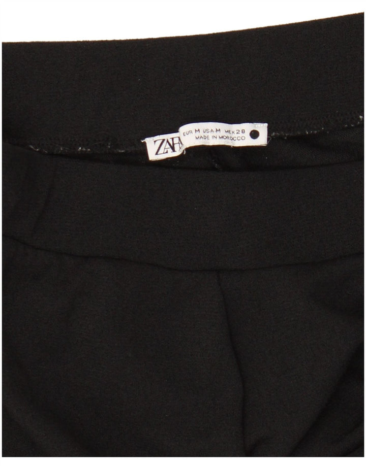 Zara Womens Wide Leg Chino Trousers Medium W28 L29 Black
