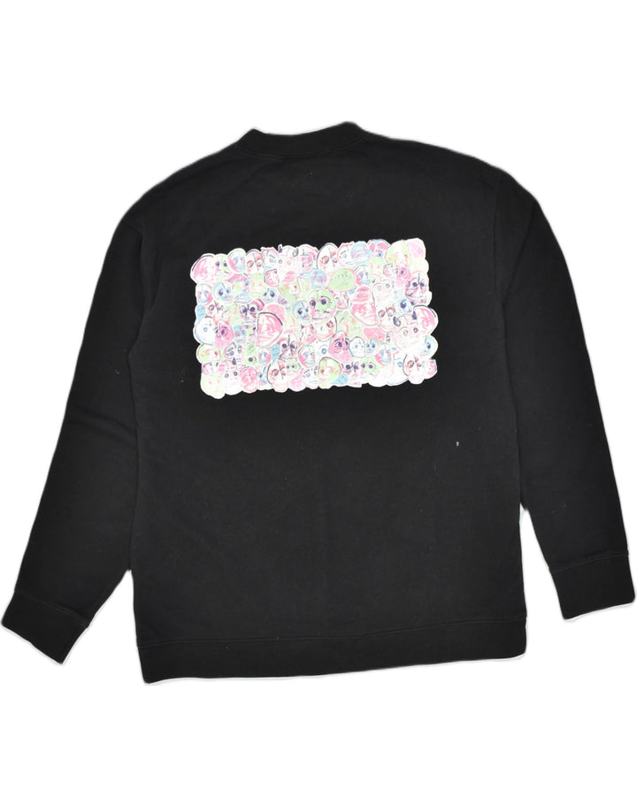 CHEAP MONDAY Mens Graphic Sweatshirt Jumper Medium Black Cotton | Vintage | Thrift | Second-Hand | Used Clothing | Messina Hembry 