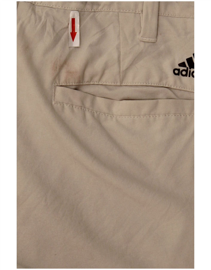 Adidas Mens Straight Chino Trousers W30 L32 Beige Polyester