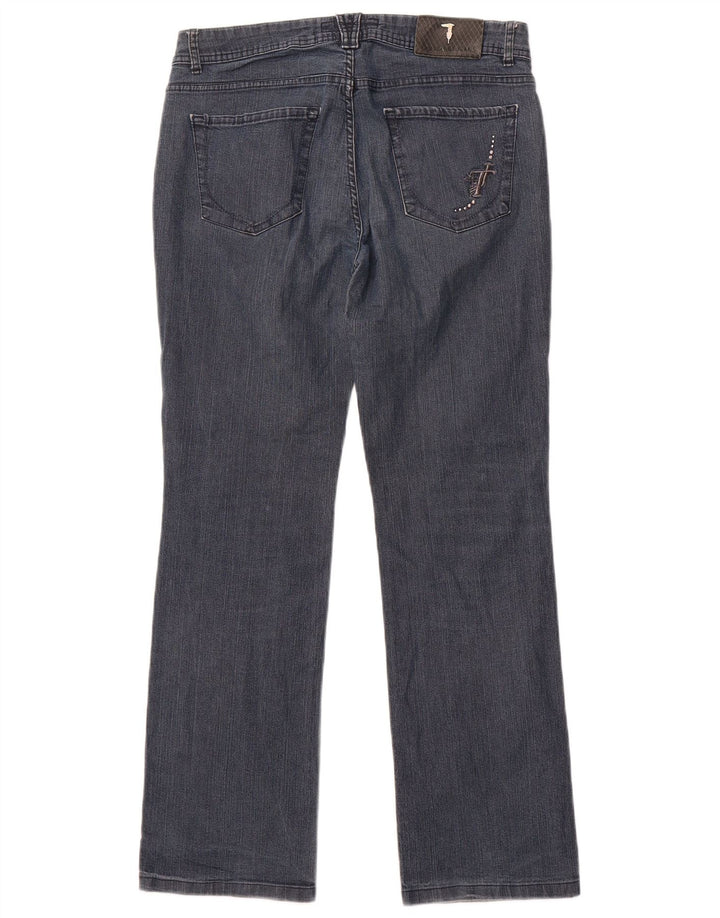Trussardi Womens Straight Jeans W31 L30 Blue Cotton
