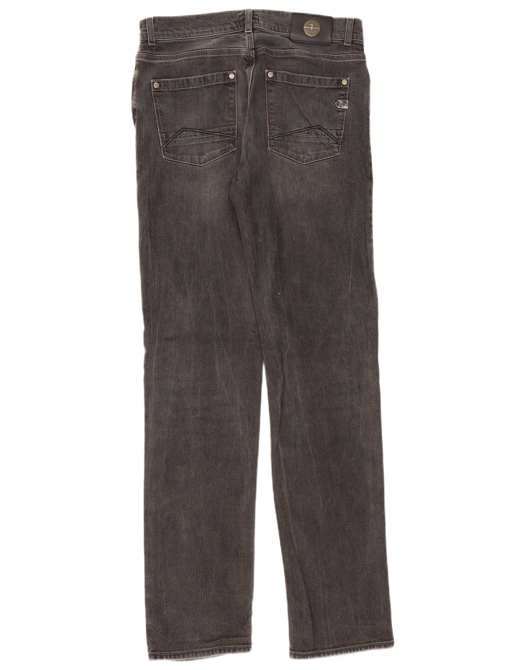 TRUSSARDI Mens Straight Jeans W32 L32 Grey Cotton