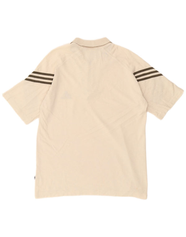 Adidas Mens Polo Shirt UK 42/44 Large Beige