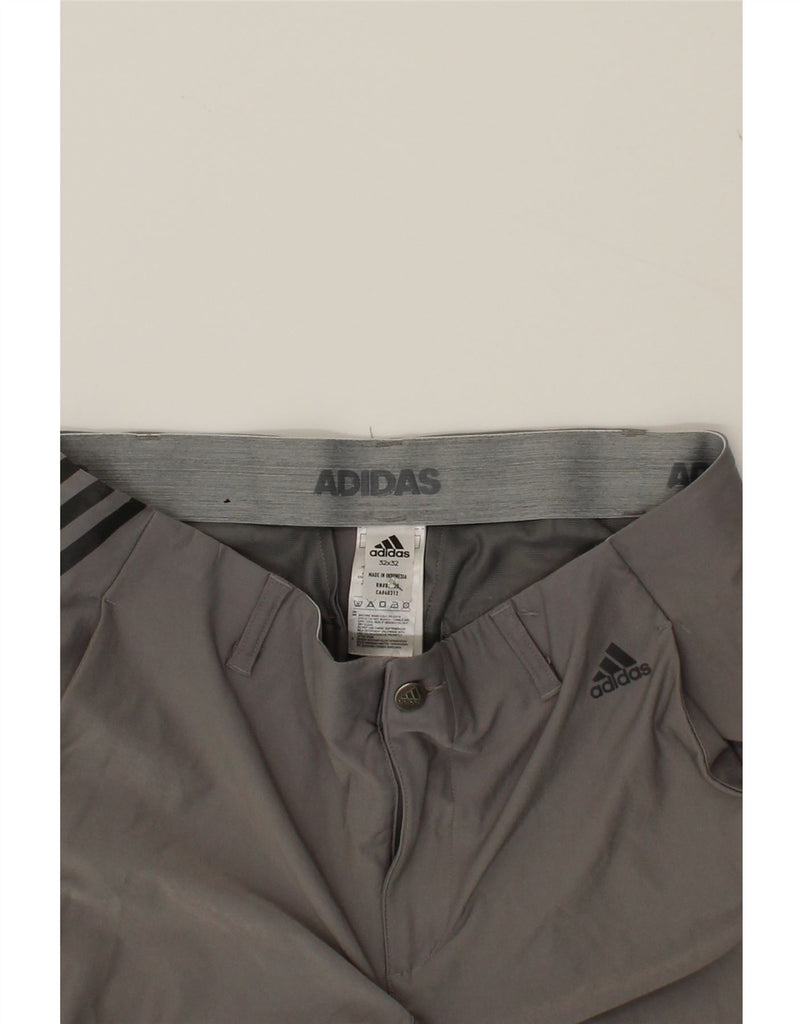 ADIDAS Mens Slim Chino Trousers W32 L32 Grey Polyamide Vintage Adidas and Second-Hand Adidas from Messina Hembry 