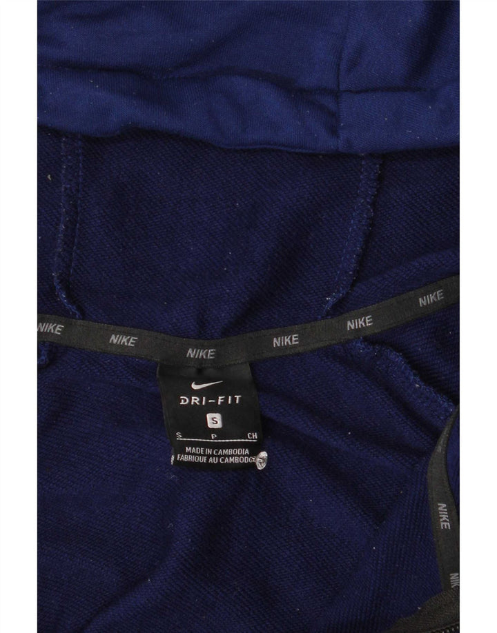 Nike Mens Dri Fit Zip Hoodie Sweater Small Navy Blue