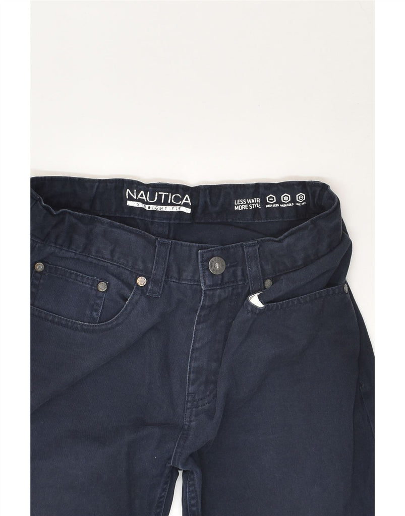 NAUTICA Boys Straight Fit Denim Shorts 11-12 Years W26 Navy Blue Cotton | Vintage Nautica | Thrift | Second-Hand Nautica | Used Clothing | Messina Hembry 