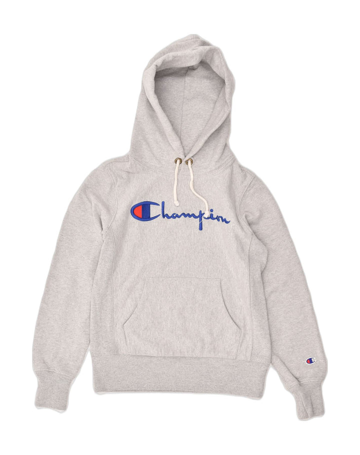 CHAMPION Womens Graphic Graphic T-Shirt Top UK 10 Small  Grey Cotton | Vintage Champion | Thrift | Second-Hand Champion | Used Clothing | Messina Hembry 