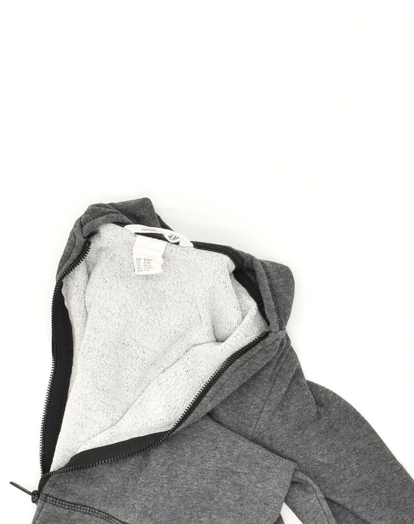 H&M Boys Basic Zip Hoodie Sweater 8-9 Years Grey Cotton | Vintage H&M | Thrift | Second-Hand H&M | Used Clothing | Messina Hembry 